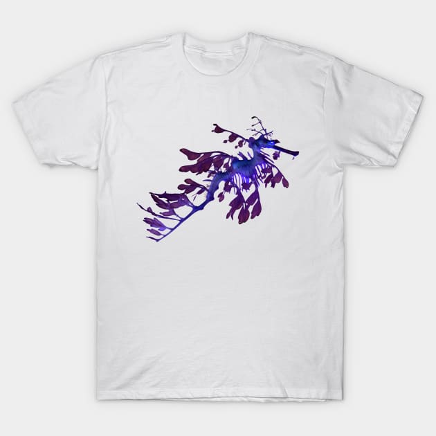 Seadragons Seahorse Dark Purple T-Shirt by RaphaelWolf